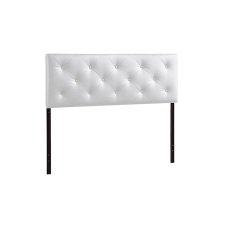 Baxton Studio Baltimore Modern and Contemporary King White Upholstered Headboard 117-6350